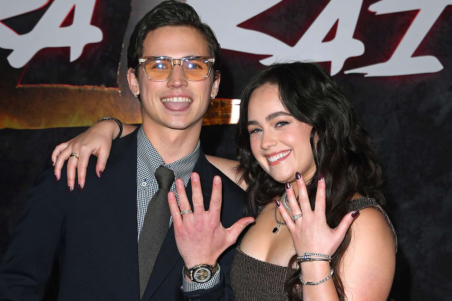 Cobra Kai stars Tanner Buchanan and Mary Mouser engagement reveal, celebrity couple announcement, Hollywood love story, Netflix Cobra Kai romance, latest entertainment news